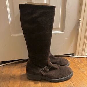 J. Crew Brown Suede Biker Boots - 10